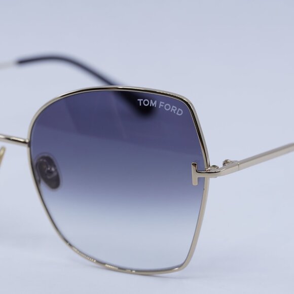 Tom Ford Farah FT0951 28B Sunglasses Gold Butterfly Frame, Smoke Lenses main image 7